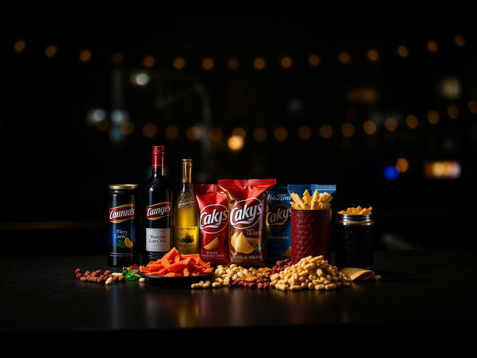 Snacks en frisdranken van H Nightshop in de nacht